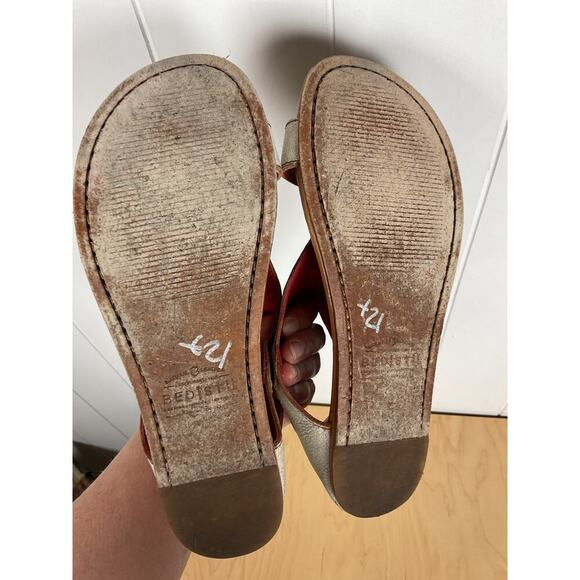 Bed Stu Women's Soto Cut Out Sandal T-Strap Flat Zipper Back Sandal Size 7.5 - Picture 9 of 10